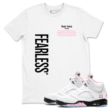 Fearless Definition sneaker match t-shirt styled to complete your fit with the Air Jordan 5 35th Anniversary sneakers, shown in White 1.