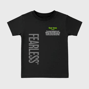 Sneaker match tees – Sneaker Tees To Match Air Max 90 Neon Yellow Shoes – Fearless Definition Kids T-Shirt Black 2