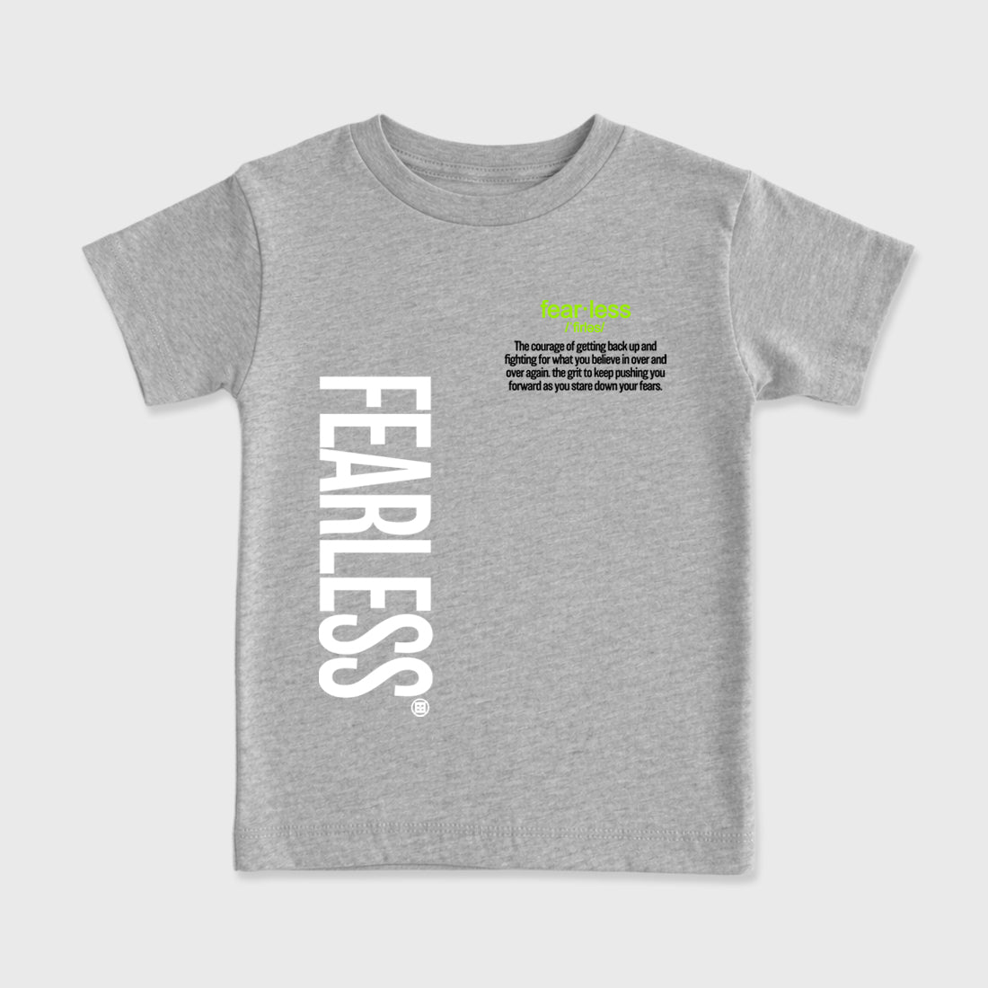 Sneaker match tees – Sneaker Tees To Match Air Max 90 Neon Yellow Shoes – Fearless Definition Kids T-Shirt Heather Grey 2