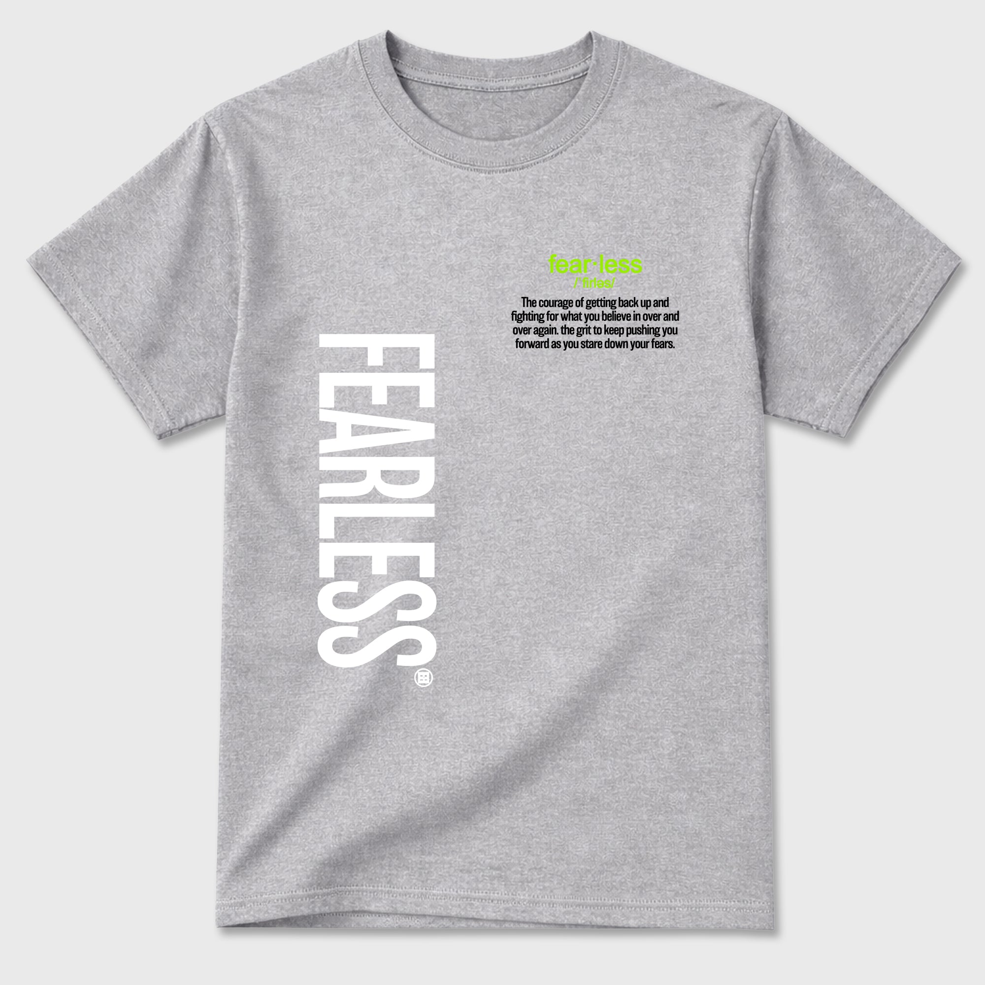 Sneaker match tees – Sneaker Tees To Match Air Max 90 Neon Yellow Shoes – Fearless Definition Tee Heather Grey 2