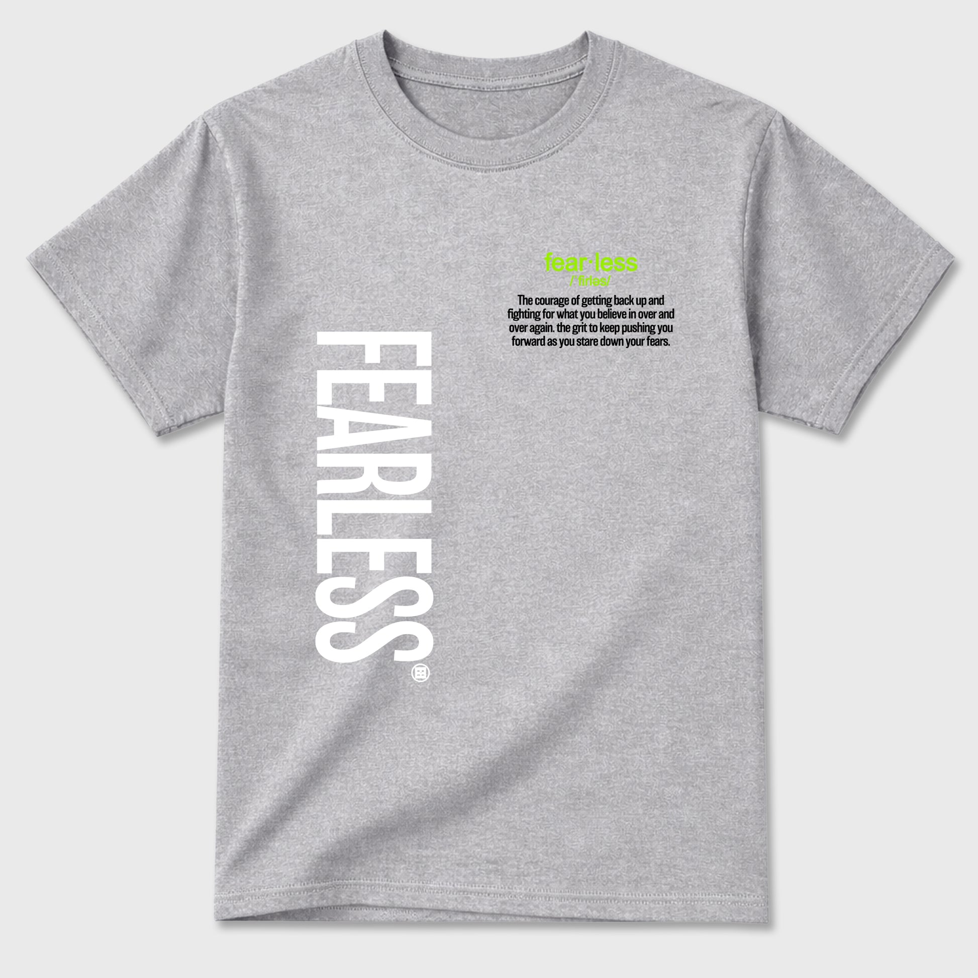 Sneaker match tees – Sneaker Tees To Match Air Max 90 Neon Yellow Shoes – Fearless Definition Tee Heather Grey 2