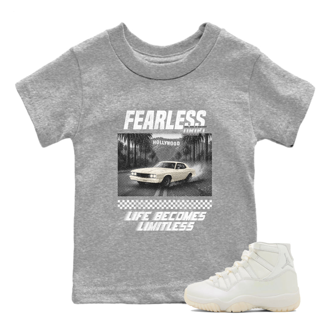 Fearless Drift SNRT Sneaker Tees Kids - Air Jordan 11 Pearl - SNRT Sneaker T-shirts