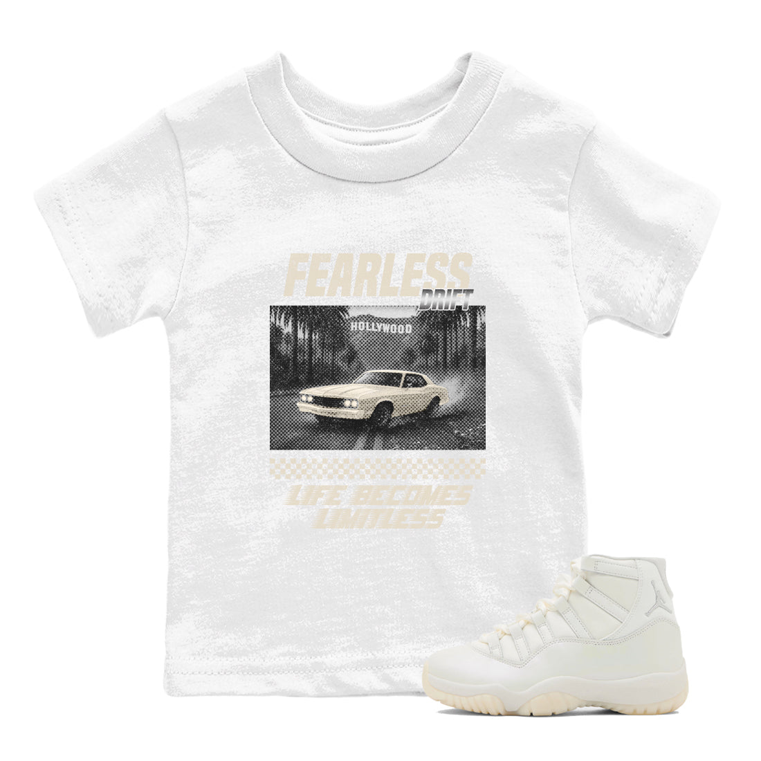 Fearless Drift SNRT Sneaker Tees Kids - Air Jordan 11 Pearl - SNRT Sneaker T-shirts