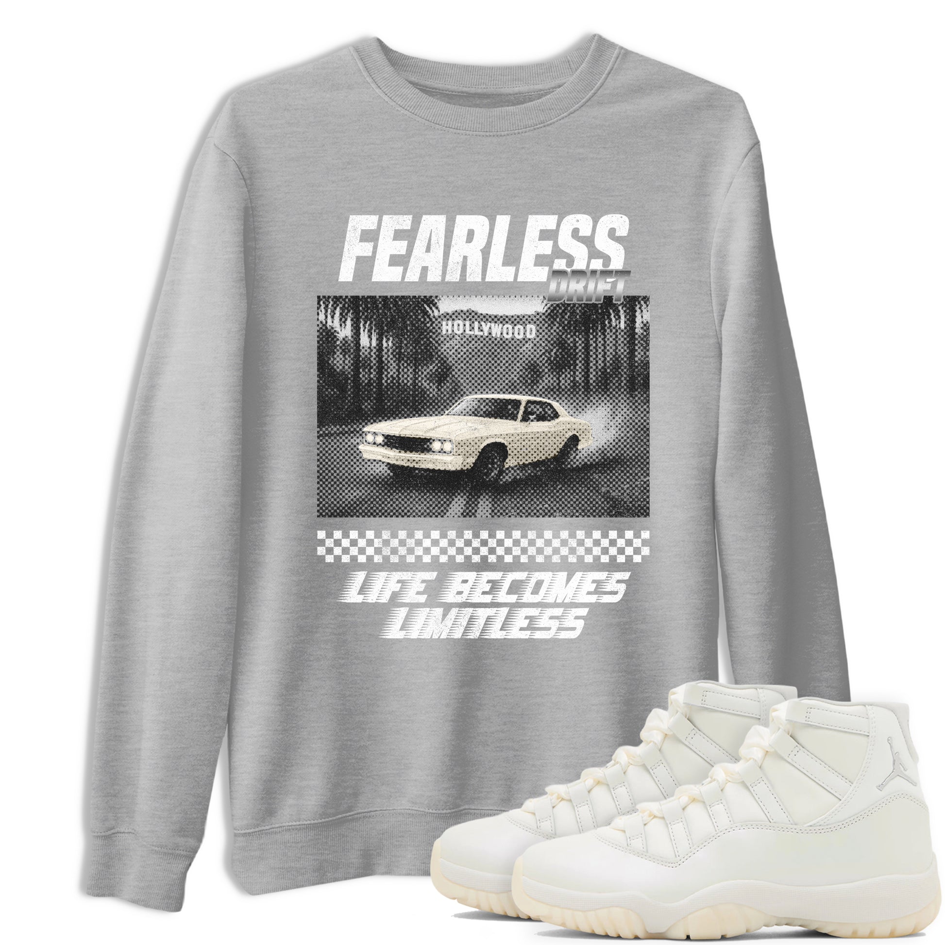 Fearless Drift SNRT Sneaker Tees - Air Jordan 11 Pearl - SNRT Sneaker T-shirts