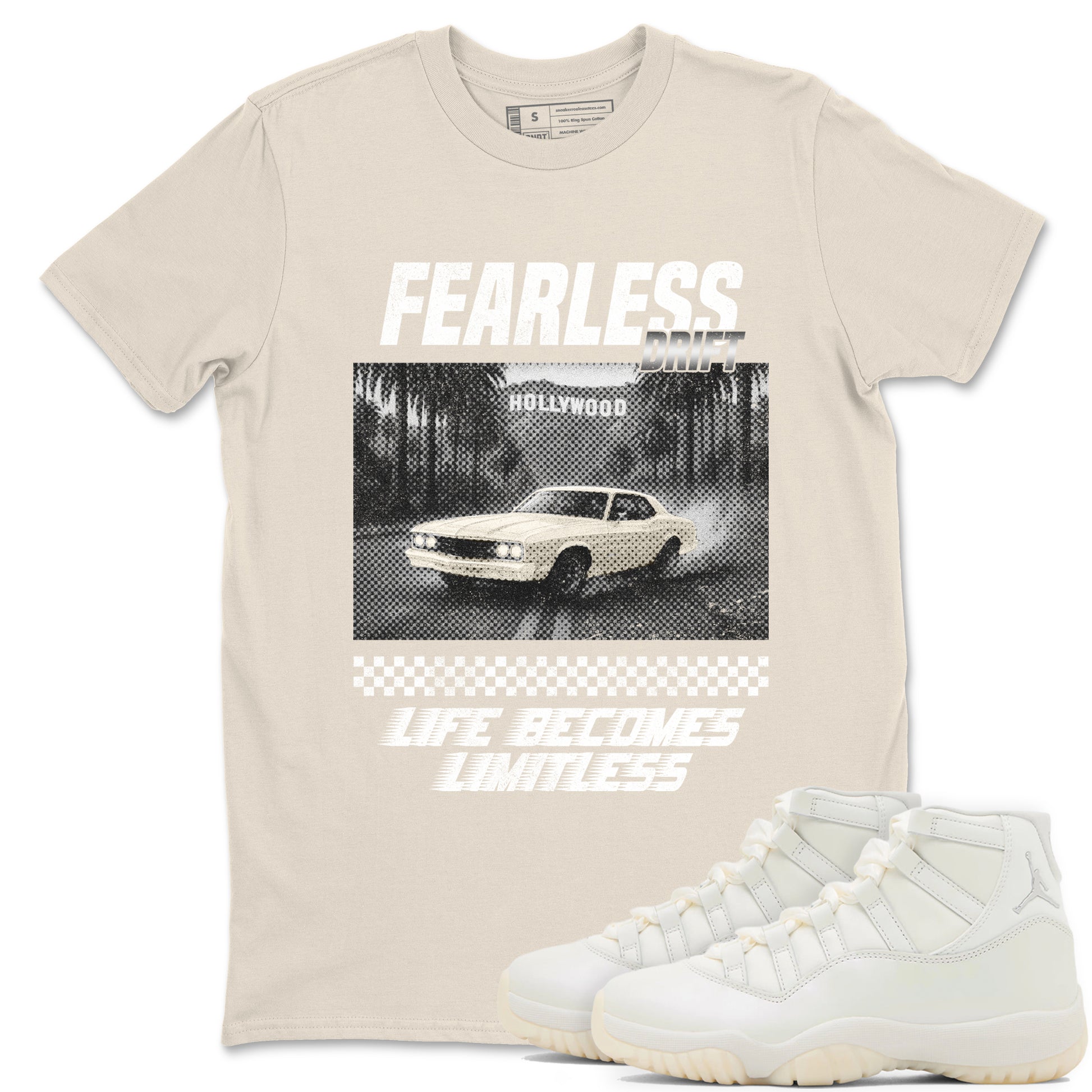 Fearless Drift SNRT Sneaker Tees - Air Jordan 11 Pearl - SNRT Sneaker T-shirts