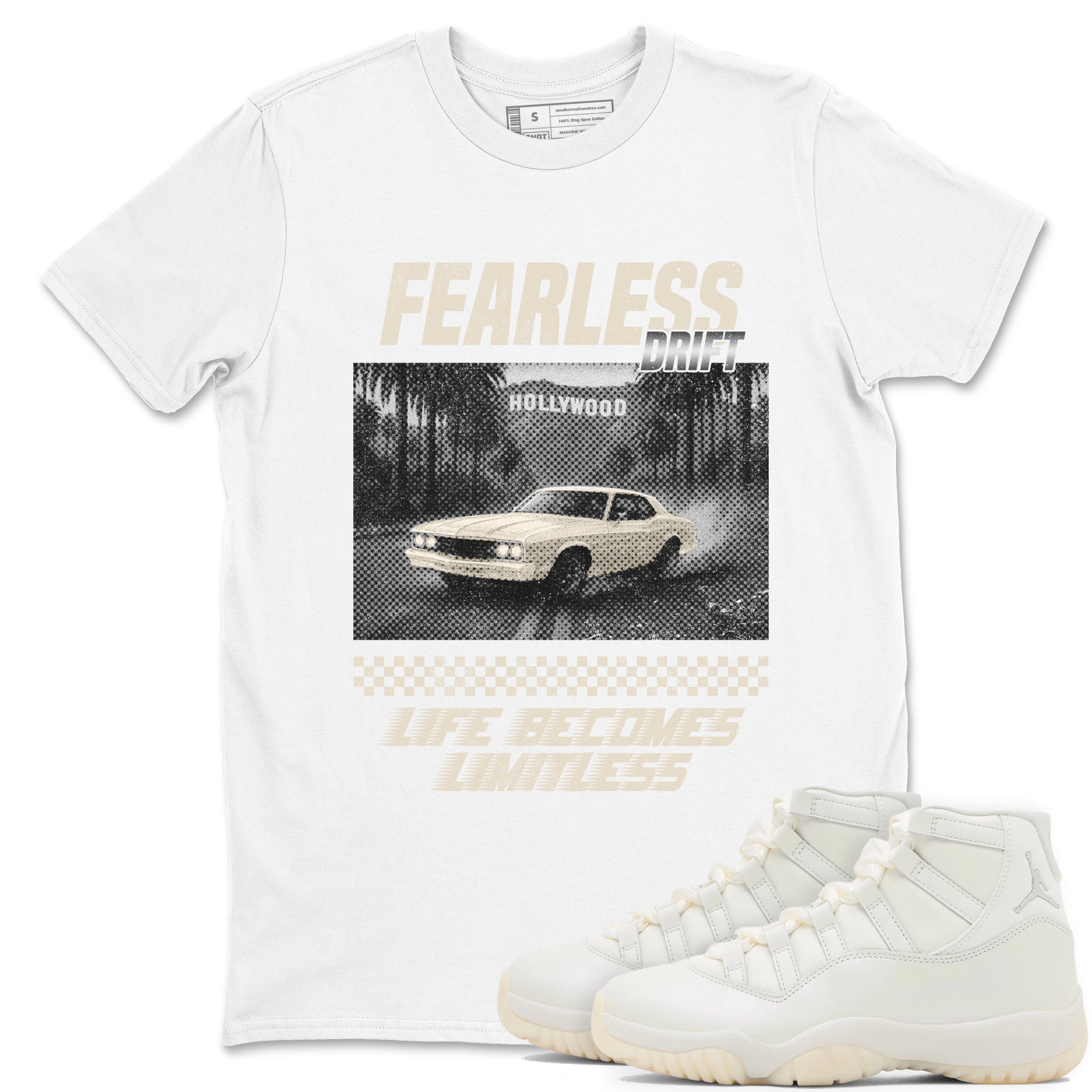Fearless Drift SNRT Sneaker Tees - Air Jordan 11 Pearl - SNRT Sneaker T-shirts