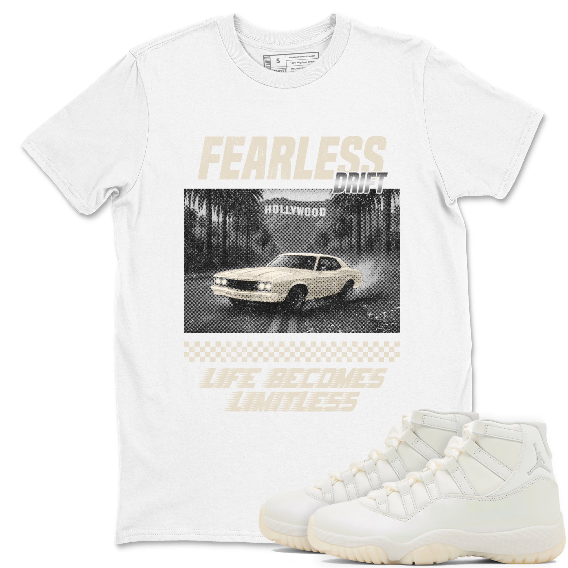 Fearless Drift SNRT Sneaker Tees - Air Jordan 11 Pearl - SNRT Sneaker T-shirts