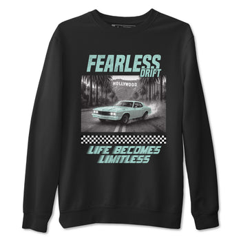 Fearless Drift sneaker match t-shirt styled to complete your fit with the Air Jordan 11 Igloo sneakers, shown in Black 2.