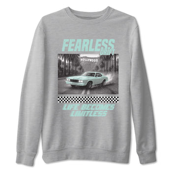 Fearless Drift sneaker match t-shirt styled to complete your fit with the Air Jordan 11 Igloo sneakers, shown in Heather Grey 2.