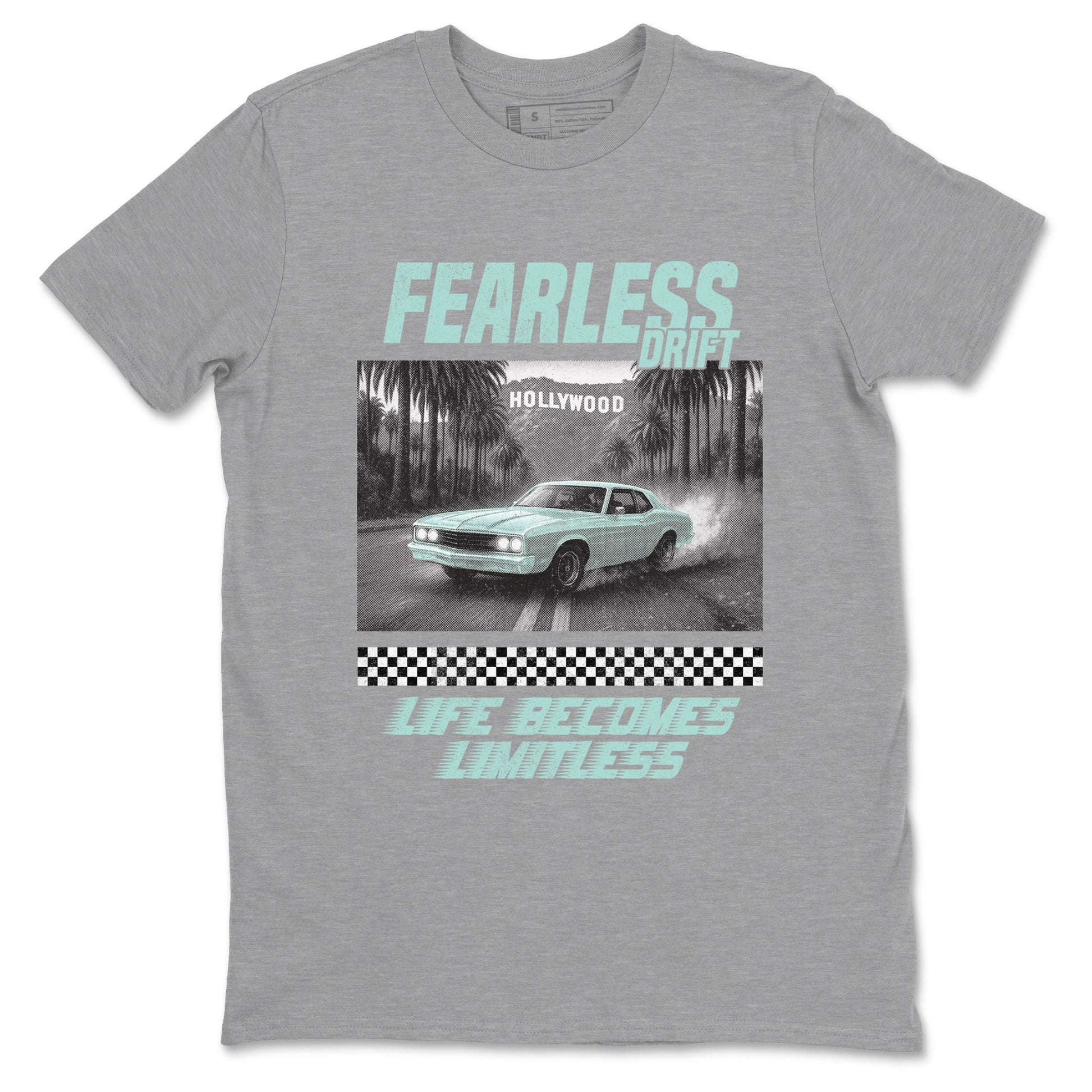 Fearless Drift sneaker match t-shirt styled to complete your fit with the Air Jordan 11 Igloo sneakers, shown in Heather Grey 2.