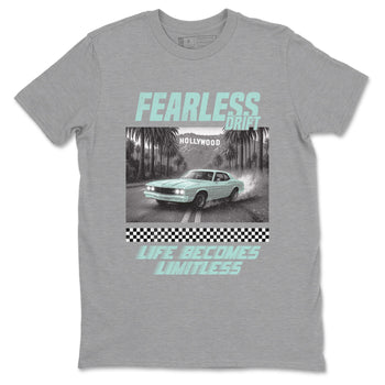 Fearless Drift sneaker match t-shirt styled to complete your fit with the Air Jordan 11 Igloo sneakers, shown in Heather Grey 2.