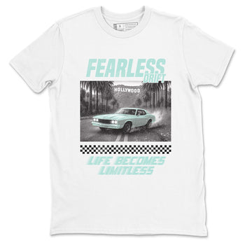 Fearless Drift sneaker match t-shirt styled to complete your fit with the Air Jordan 11 Igloo sneakers, shown in White 2.