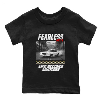 Sneaker match tees – Sneaker Tees To Match Air Jordan 12 Taxi Shoes – Fearless Drift Kids T-Shirt Black 2