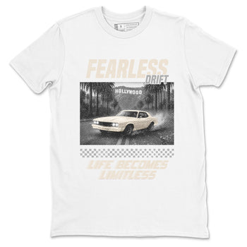 Fearless Drift sneaker match t-shirt styled to complete your fit with the Air Jordan 3 Pure Money sneakers, shown in White 2.