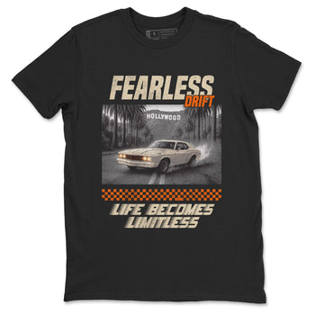 Fearless Drift sneaker match t-shirt styled to complete your fit with the Air Jordan 3 Starfish sneakers, shown in Black 2.