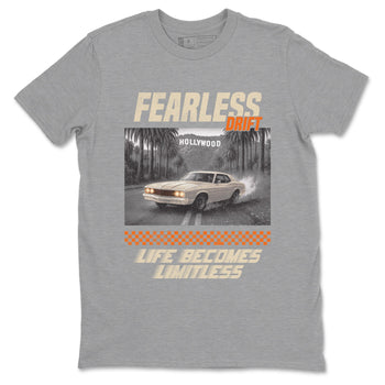 Fearless Drift sneaker match t-shirt styled to complete your fit with the Air Jordan 3 Starfish sneakers, shown in Heather Grey 2.
