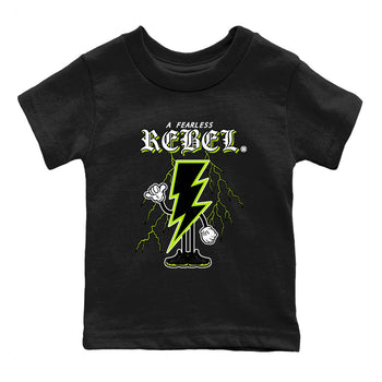Foams One Black Volt shirts to match jordans Fearless Rebel sneaker match tees Air Foamposite One Black and Volt match shoes to clothes SNRT Sneaker Tees Youth Baby Black 2 tee