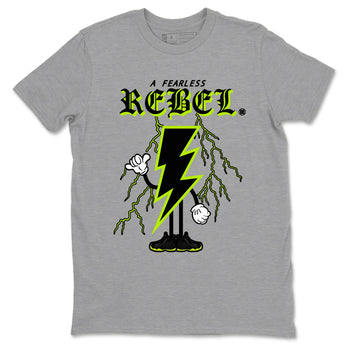 Foams One Black Volt shirts to match jordans Fearless Rebel sneaker match tees Air Foamposite One Black and Volt match shoes to clothes SNRT Sneaker Tees unisex cotton Heather Grey 2 shirts