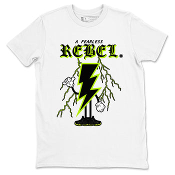 Foams One Black Volt shirts to match jordans Fearless Rebel sneaker match tees Air Foamposite One Black and Volt match shoes to clothes SNRT Sneaker Tees unisex cotton White 2 shirts