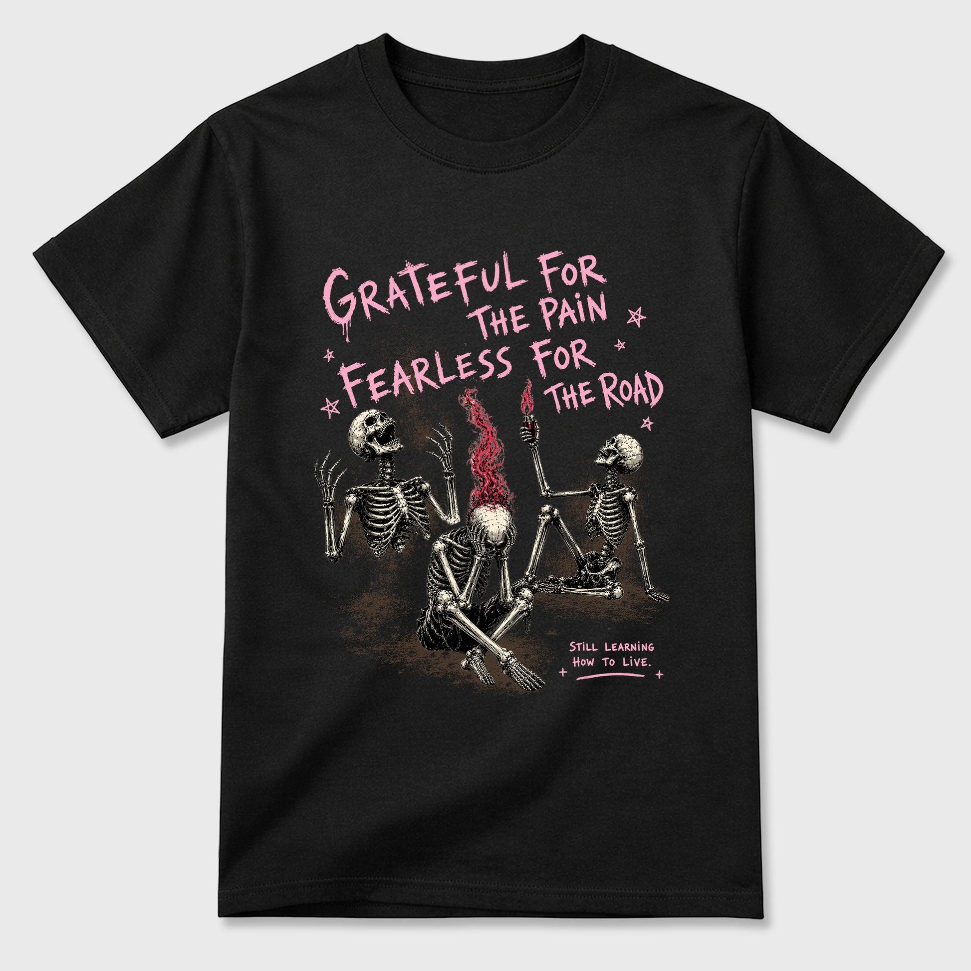 Sneakerfit Streetwear outfit, Sneaker Tees To Match Air Jordan 1 Travis Scott Tropical Pink – Fearless Road Graphic Tee Black 2