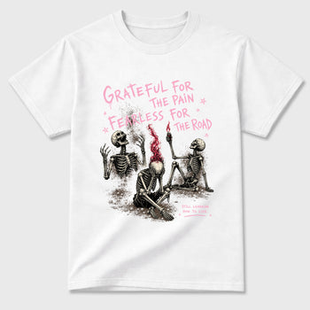 Sneakerfit Streetwear outfit, Sneaker Tees To Match Air Jordan 1 Travis Scott Tropical Pink – Fearless Road Graphic Tee White 2