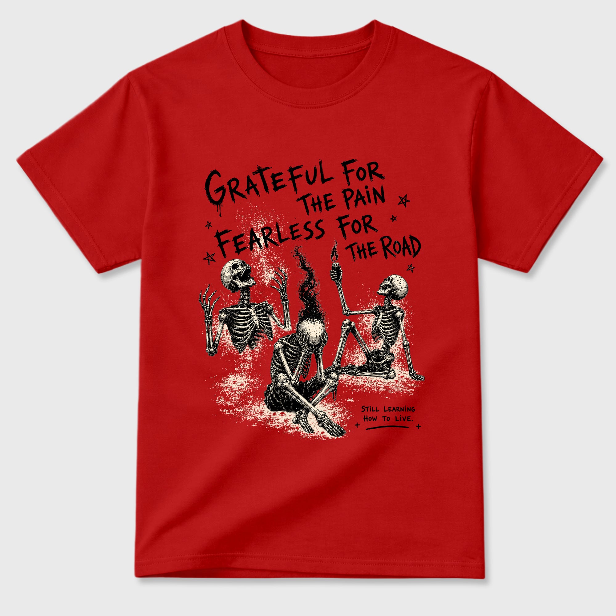 Sneakerfit Streetwear outfit, Sneaker Tees To Match Air Jordan 12 Bloodline – Fearless Road Graphic Tee Red 2