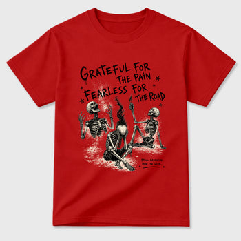Sneakerfit Streetwear outfit, Sneaker Tees To Match Air Jordan 12 Bloodline – Fearless Road Graphic Tee Red 2