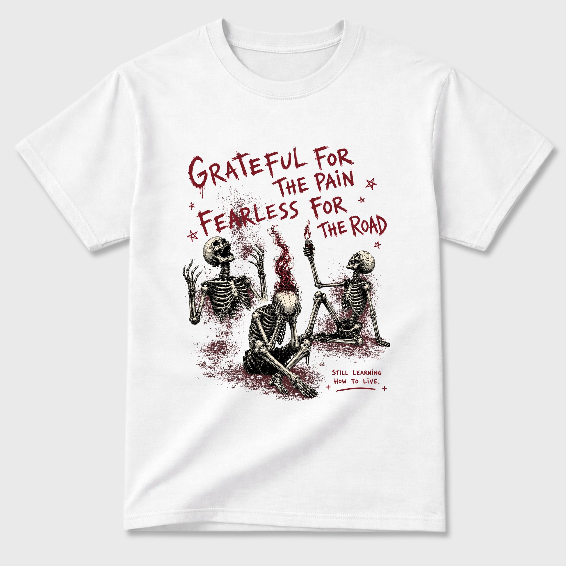Fearless Road Graphic T-Shirt sneaker match tee designed for the Air Jordan 3 Bin 23, featuring coordinated color options for a perfect streetwear match. White 2 shirt.