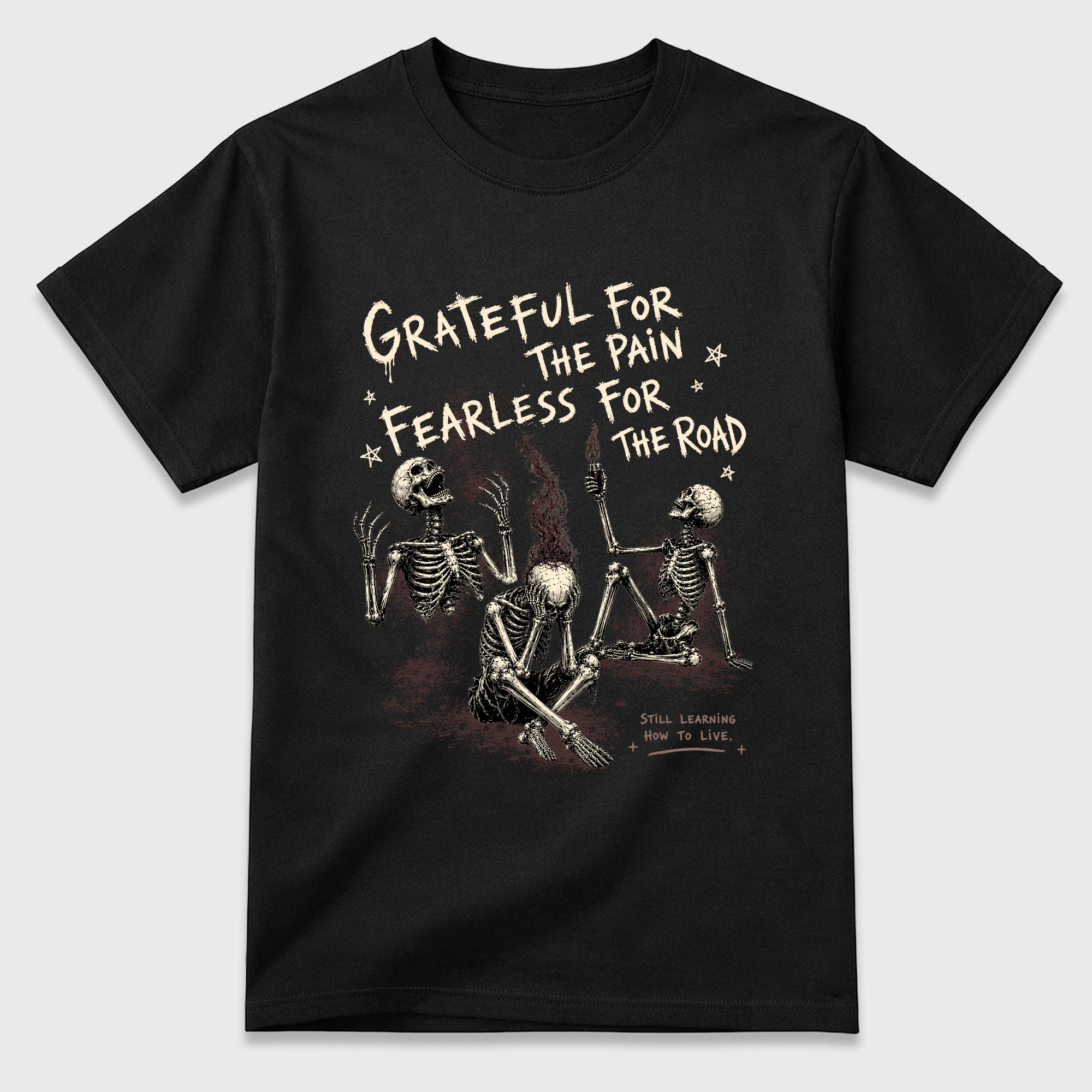 Fearless Road Graphic T-Shirt featuring original streetwear artwork designed to match the Air Jordan 4 London. Black 2 Graphic T-Shirt.