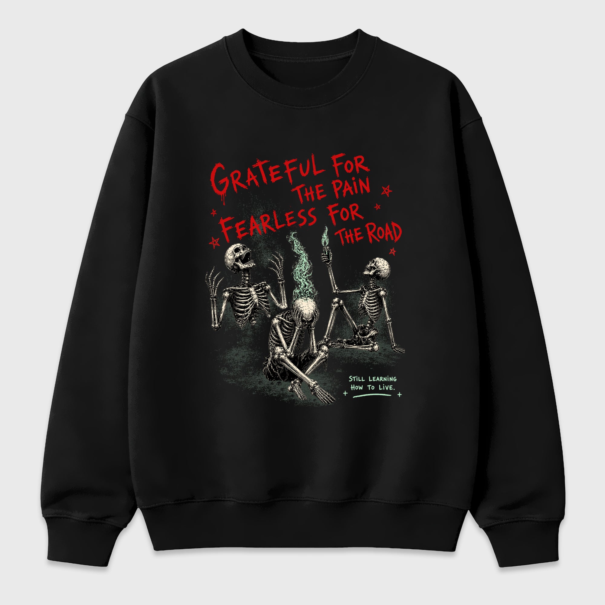 Fearless Road Graphic T-Shirt featuring original streetwear artwork designed to match the Air Jordan 5 Halloween. Black 2 Graphic Tee.
