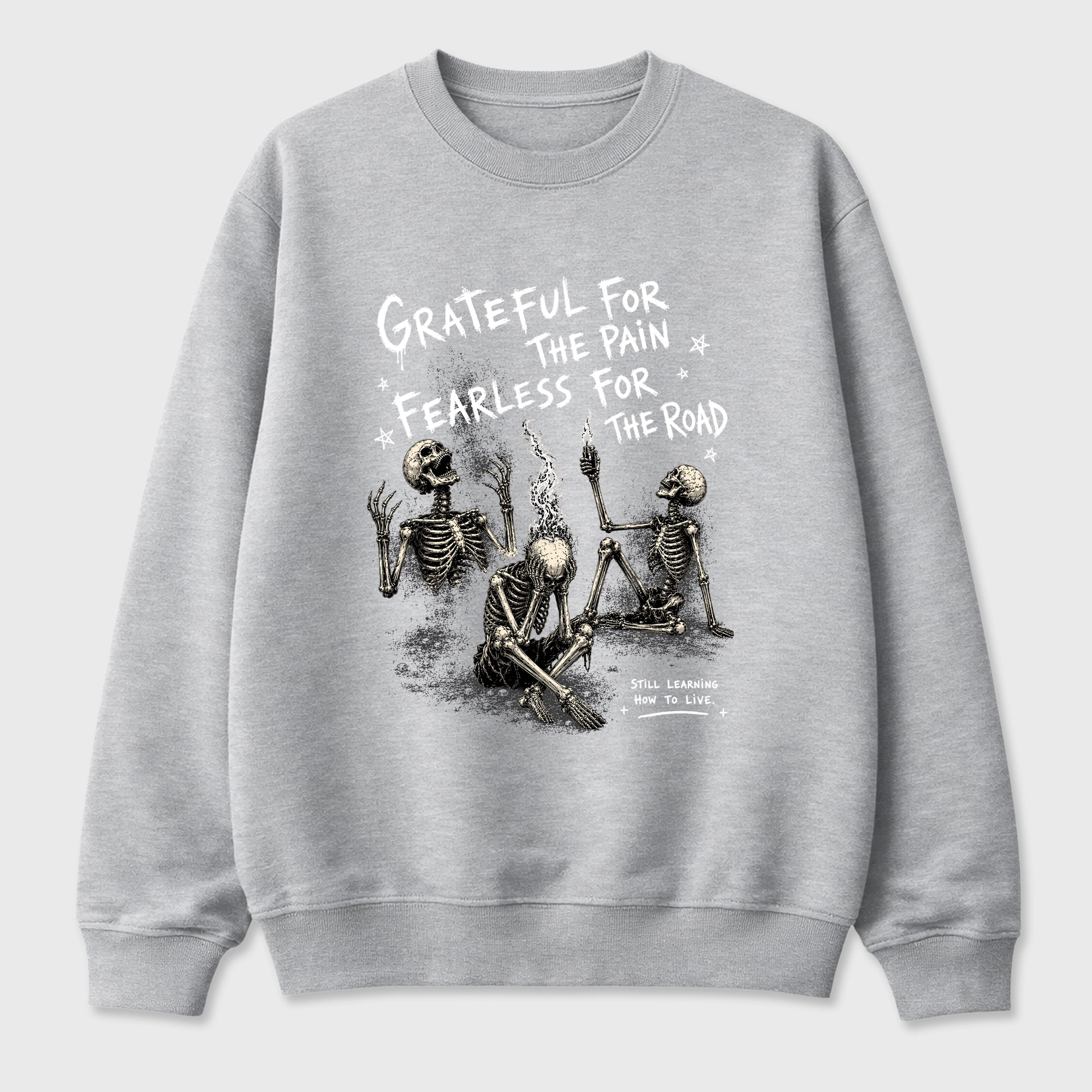 Fearless Road Graphic T-Shirt featuring original streetwear artwork designed to match the Air Jordan 8 Chrome. Heather Grey 2 Graphic Tee.