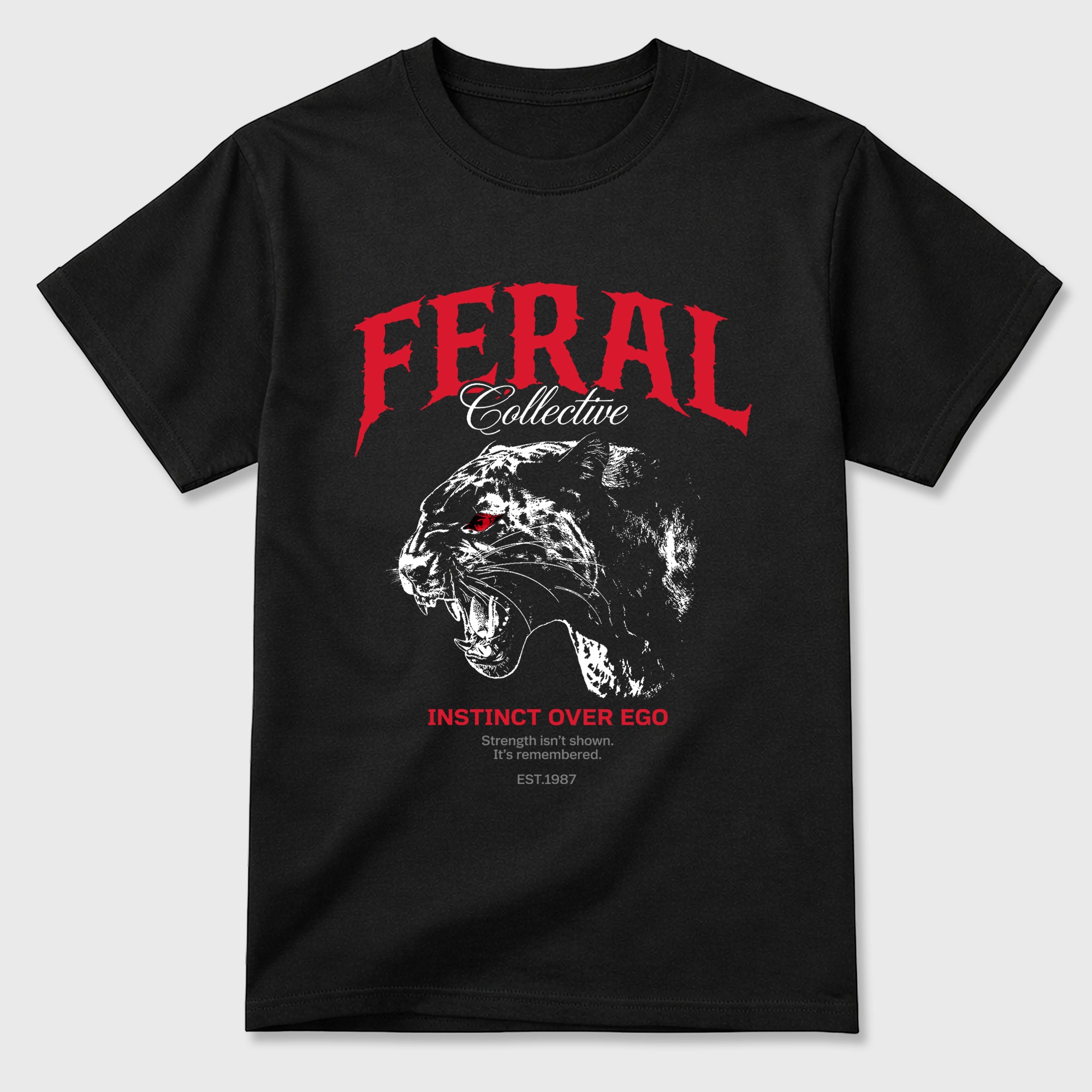 Feral Collective Graphic T-Shirt featuring original streetwear artwork designed to match the Air Max 95 Reverse Solar Red. Black 2 Graphic T-Shirt.