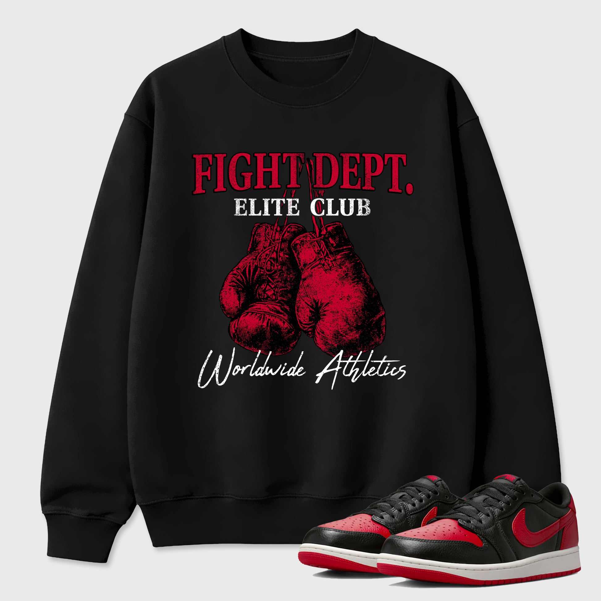 Sneaker match tees – Sneaker Tees To Match Air Jordan 1 Banned Shoes – Fight Club Tee Black 1