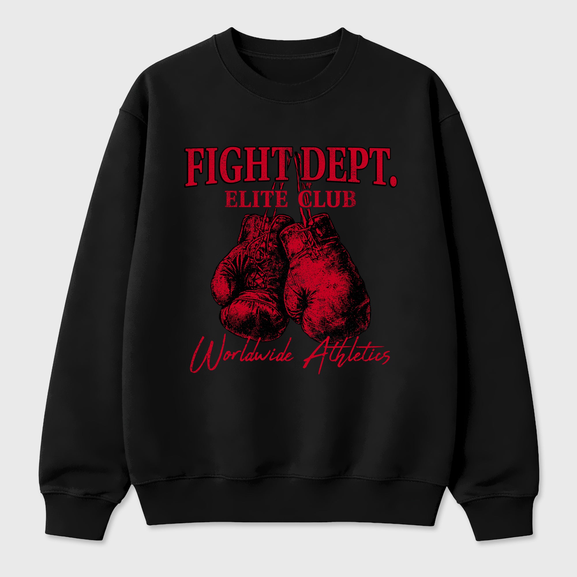 Fight Dept Graphic T-Shirt sneaker match tee designed for the Air Jordan 12 Retro Bloodline, featuring coordinated color options for a perfect streetwear match. Black 2 shirt.