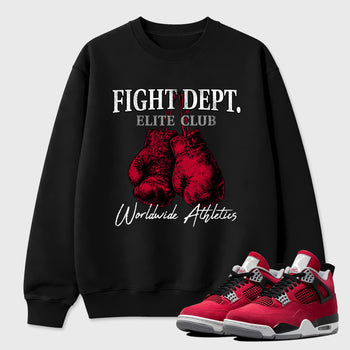 Sneaker match tees – Sneaker Tees To Match Air Jordan 4 Toro Bravo Shoes – Fight Dept Tee Black 1