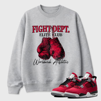 Sneaker match tees – Sneaker Tees To Match Air Jordan 4 Toro Bravo Shoes – Fight Dept Tee Heather Grey 1