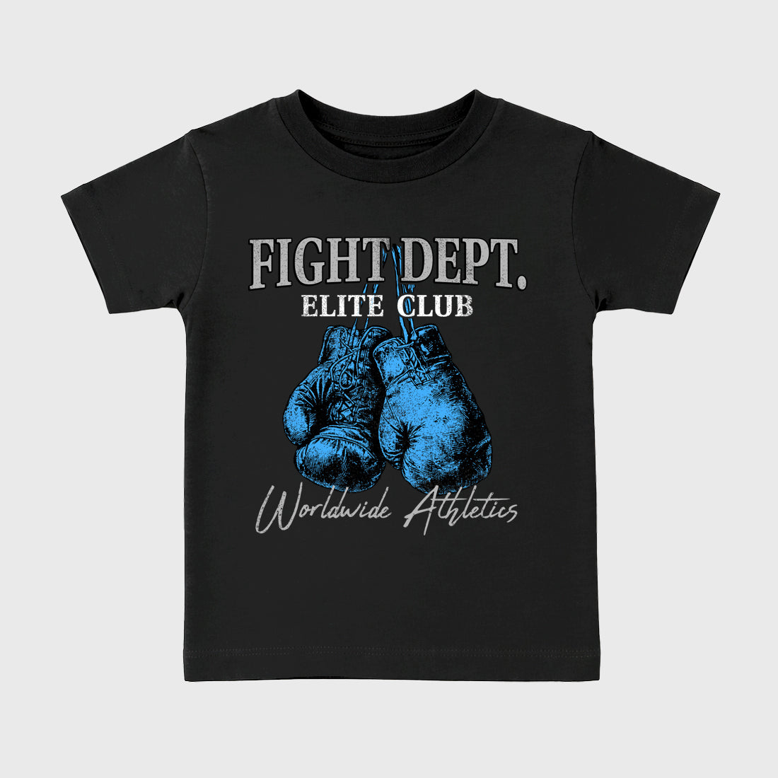 Fight Dept affordable baby and kids t-shirt designed to match the Air Jordan 5 Black Carolina, featuring coordinated Black 2 options for the perfect little sneakerhead streetwear look.