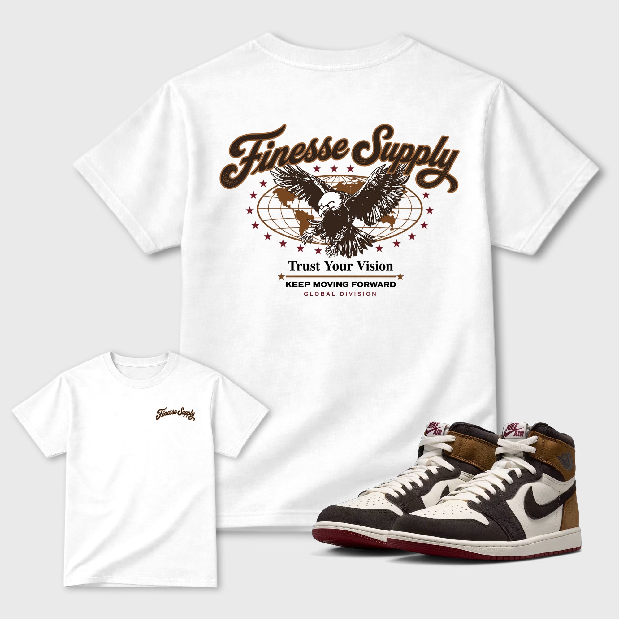 Finesse Supply Graphic T-Shirt featuring original streetwear artwork designed to match the . White Graphic T-Shirt.