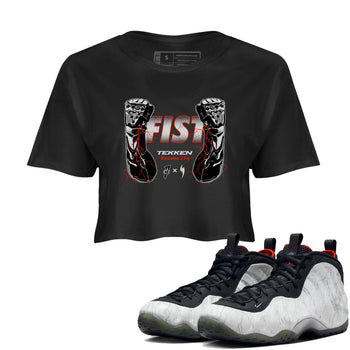 Foams One Jin shirts to match jordans Fist sneaker match tees Air Foamposite One Jin match shoes to clothes SNRT Sneaker Tees unisex cotton Black 1 crop tee