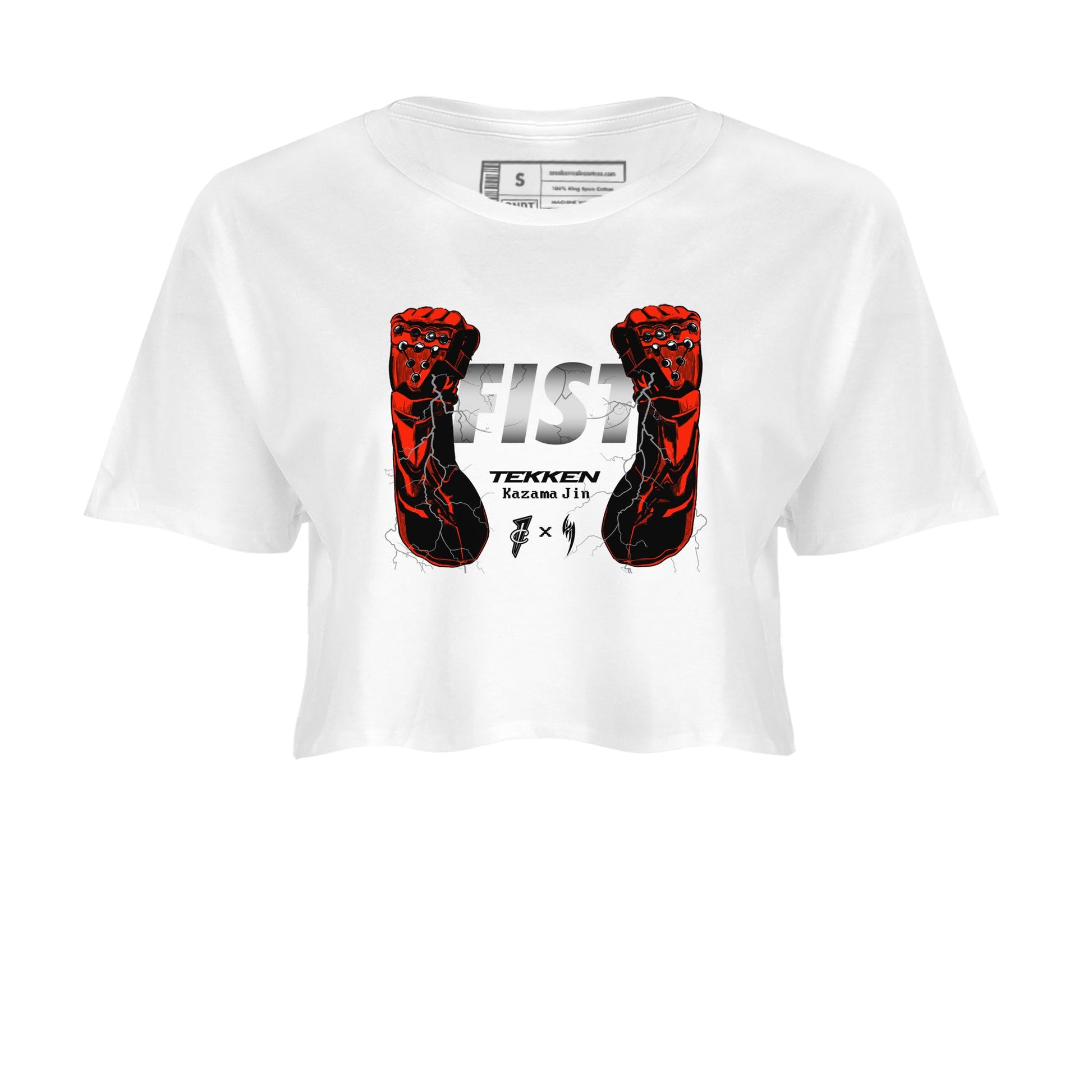 Foams One Jin shirts to match jordans Fist sneaker match tees Air Foamposite One Jin match shoes to clothes SNRT Sneaker Tees unisex cotton White 2 crop tee
