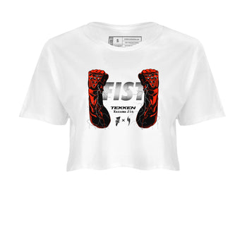 Foams One Jin shirts to match jordans Fist sneaker match tees Air Foamposite One Jin match shoes to clothes SNRT Sneaker Tees unisex cotton White 2 crop tee