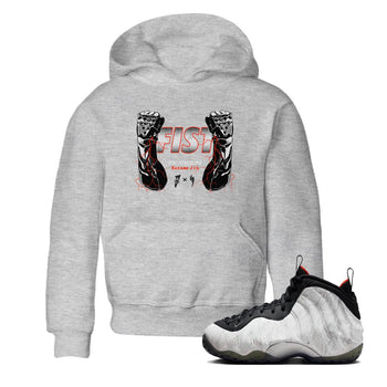 Foams One Jin shirts to match jordans Fist sneaker match tees Air Foamposite One Jin match shoes to clothes SNRT Sneaker Tees Youth Baby Heather Grey 1 tee