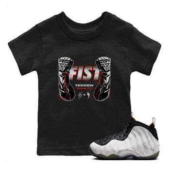 Foams One Jin shirts to match jordans Fist sneaker match tees Air Foamposite One Jin match shoes to clothes SNRT Sneaker Tees Youth Baby Black 1 tee
