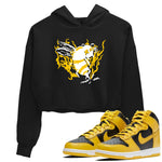 Dunk High Pollen shirts to match jordans Flame Bee sneaker match tees Dunk High Pollen SNRT Sneaker Release Tees unisex cotton Black 1 Crop Shirts