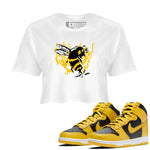 Dunk High Pollen shirts to match jordans Flame Bee sneaker match tees Dunk High Pollen SNRT Sneaker Release Tees unisex cotton White 1 Crop Shirts