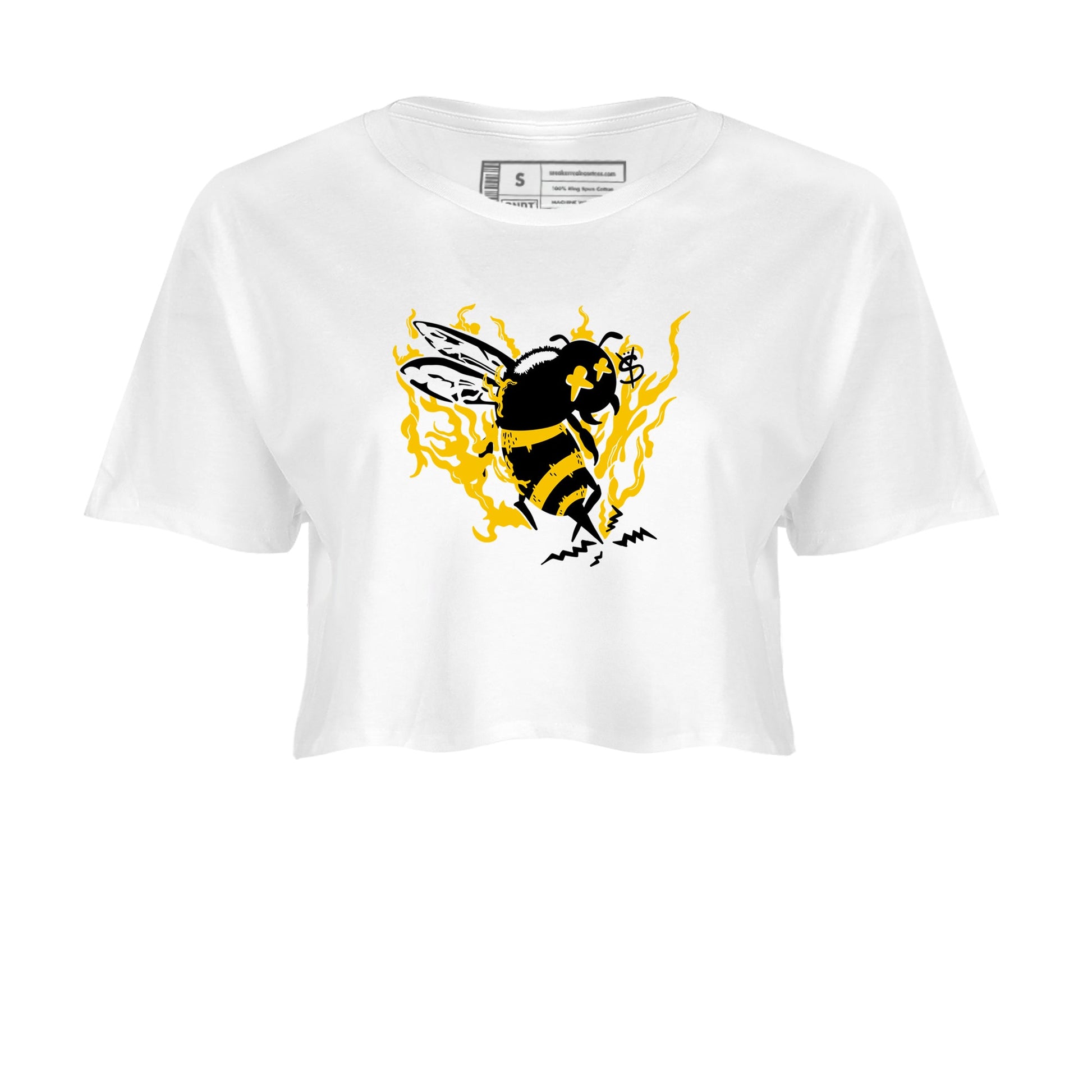 Dunk High Pollen shirts to match jordans Flame Bee sneaker match tees Dunk High Pollen SNRT Sneaker Release Tees unisex cotton White 2 Crop Shirts