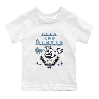 1s Denim shirts to match jordans Flex And Hustle sneaker match tees Air Jordan 1 Denim SNRT Sneaker Tees streetwear brand Baby and Youth White 2 cotton tee