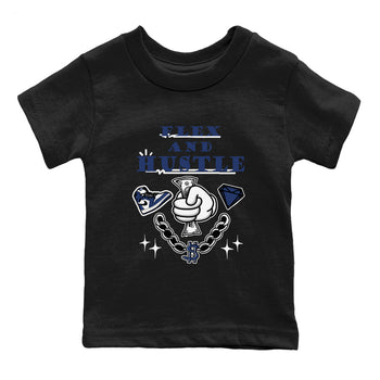 1s Midnight Navy shirts to match jordans Flex And Hustle sneaker match tees Air Jordan 1 Midnight Navy match shoes to clothes SNRT Sneaker Tees Youth Baby Black 2 tee