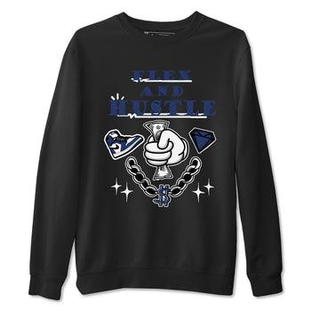 1s Midnight Navy shirts to match jordans Flex And Hustle sneaker match tees Air Jordan 1 Midnight Navy match shoes to clothes SNRT Sneaker Tees unisex cotton Black 2 shirts