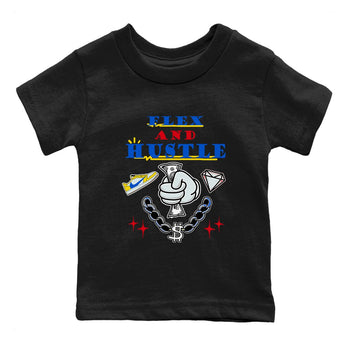 AJ1 Travis Scott Canary shirt to match jordans Flex And Hustle sneaker tees Air Jordan 1 Travis Scott Canary SNRT sneaker release tees baby toddler Black 2 cotton Shirt